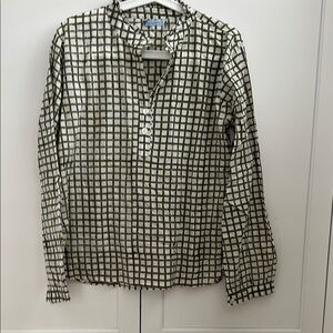 LBC Sassaroo Shirt, Olive Green Windowpane print